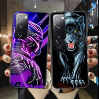 black panther soft phone case for samsung galaxy s30 s21 fe s20 s7 s5 s8 plus s9 s10 s10e s21 ultra note 10 lite phone cover