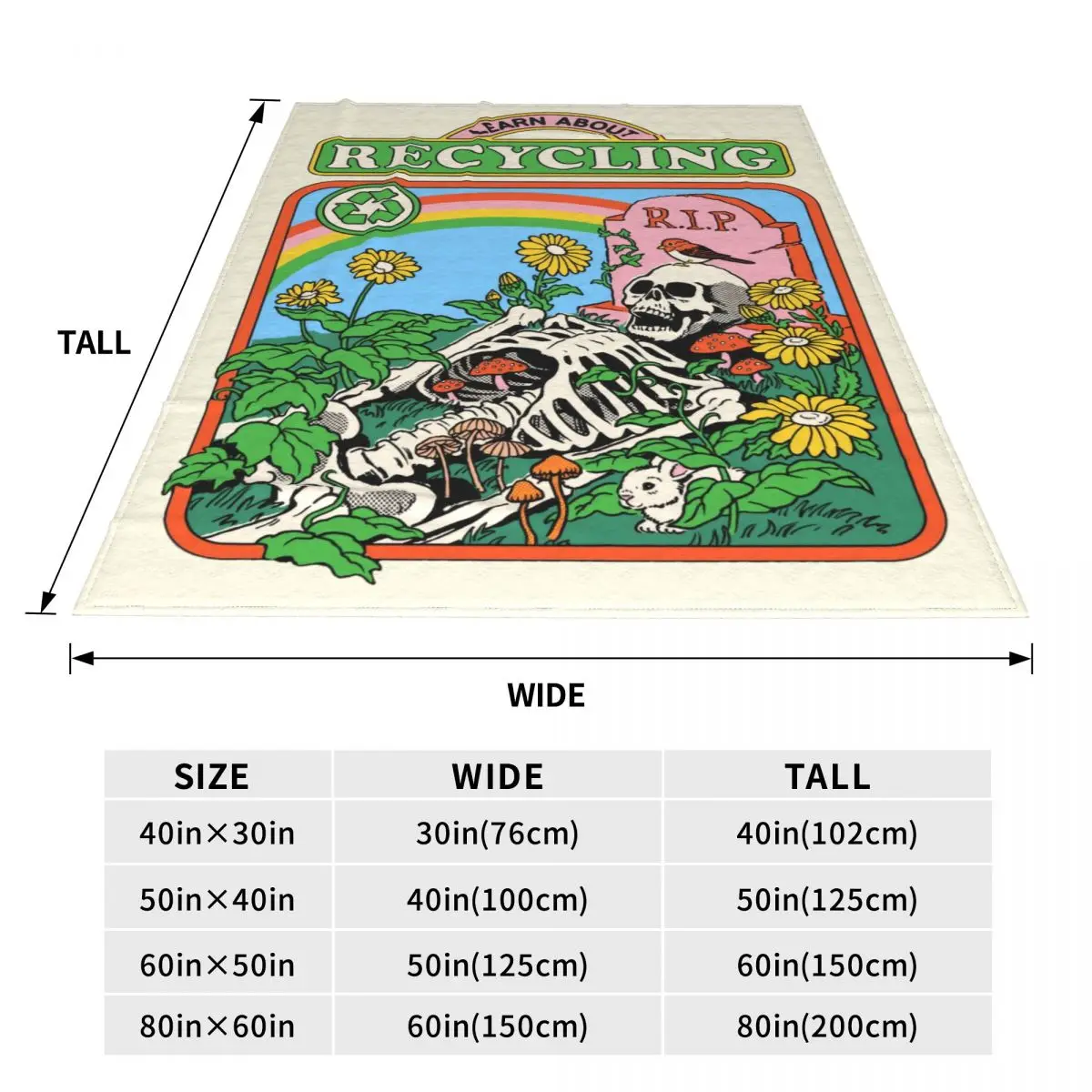 Забавный Череп карбоновый круг жизни перерабатываемое одеяло ностальгия темный