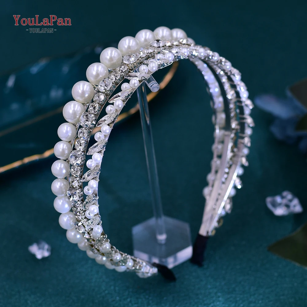 Аксессуары для волос YouLaPan с жемчугом невесты ободок свадебные женские головные