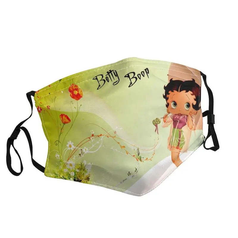 

Anime Manga Boop Bettys Mask Anti Dust Breathable Cartoon Animation Tv Face Mask Protection Cover Men Respirator Mouth Muffle