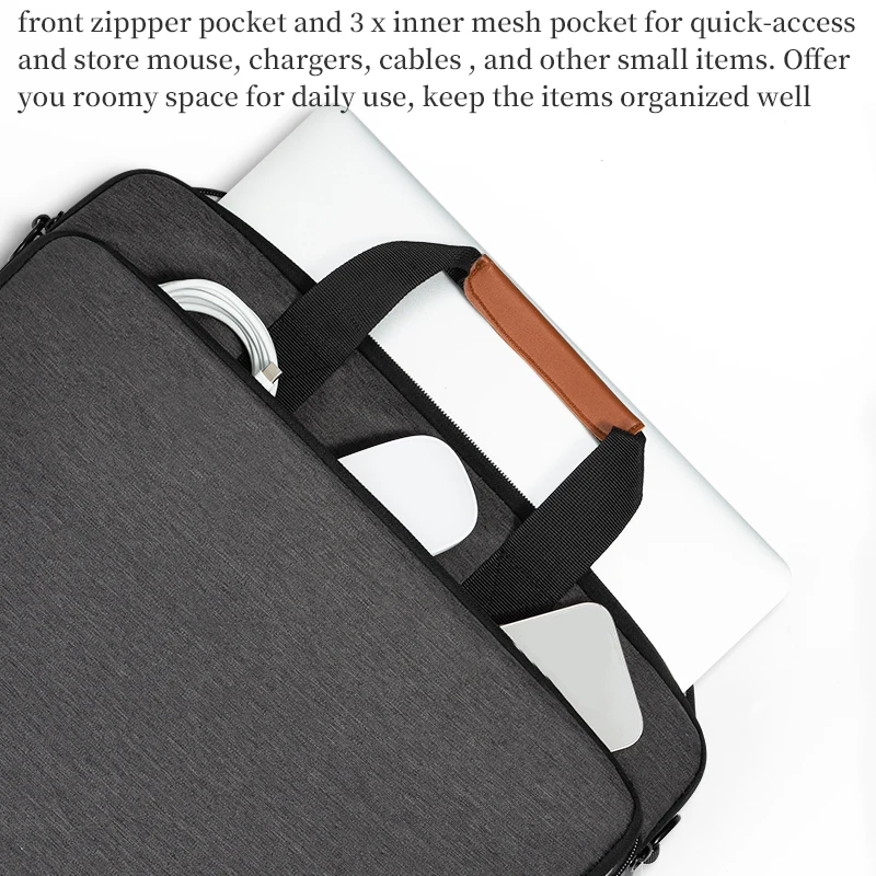 15 6-дюймовая сумка через плечо для ноутбука мужская тонкая переноски компьютера