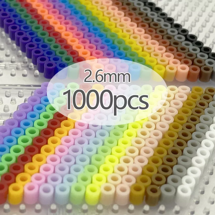 

1000pcs/bag 2.6mm mini hama beads kids Perler Fuse Beads toys available 100%quality guarantee diy toy for children activity Iron