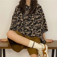 deeptown vintage harajuku women blouses japanese style oversize aesthetic 90s shirt korean fashion chic female hippie streetwear