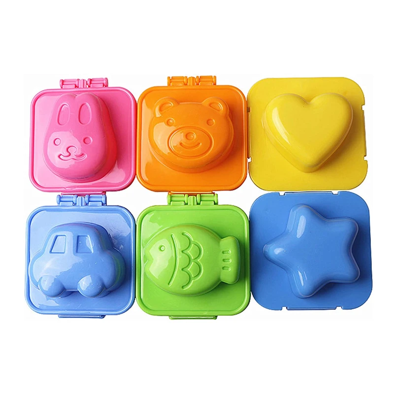 Cartoon cute boiled egg mold fish cart heart egg sushi rice mold decorated fondant cake children's lunch supplementary tool