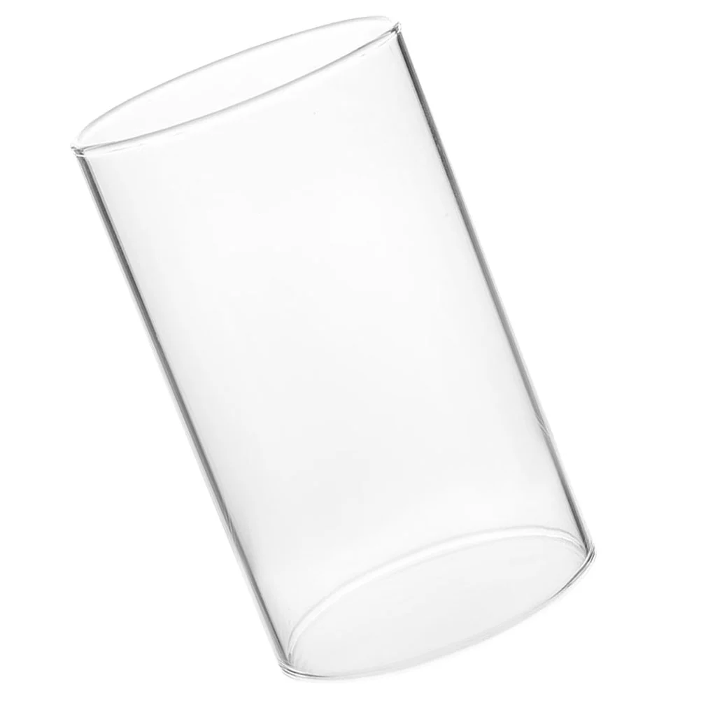 

Cylindrical Glass Shade Candleholder Chimney Tube Open Ended Shade Holder Sleeve