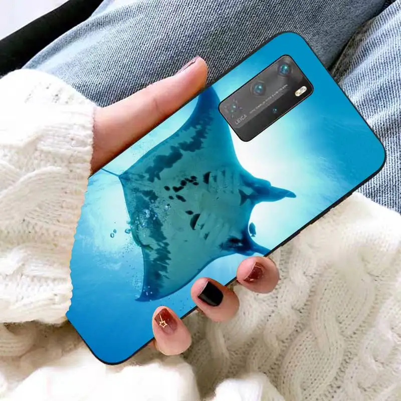YNDFCNB Ocean Animal Manta Ray Phone Case For Huawei P 8 9 10 20 30 40 50 Pro Lite Psmart Honor 10 lite 70 Mate 20lite