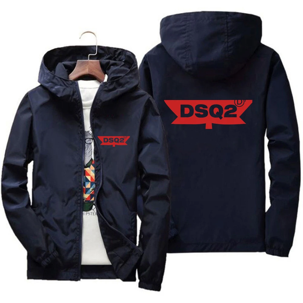 

2022 New Brand DSQ2 Spring Fall Casual Jackets Men Fashion Coats Large Size Windbreaker Bomber Jacket Male Army Outdoors Clothes
