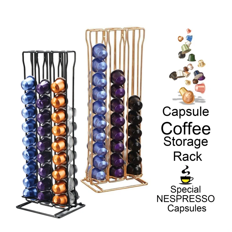 

Practical Coffee Capsule Holder Tower Stand For 60/40 Nespresso Capsules Storage Soporte Capsulas Nespresso Coffee Pod Holder