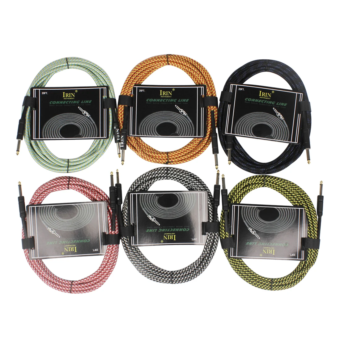 

6M Guitar Cable Wire Cord Jack Line Bass Electric Box Audio Cable Noise Reduction Line Shielded Cable for Electric Bass Guitar