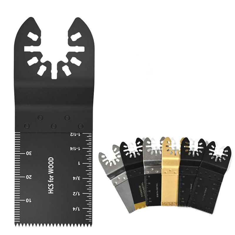 

34mm Universal Saw Blade Set Oscillating Multi Tool Straight Scale Multitools Cutting Wood Saw Blades for Renovator Power Tool