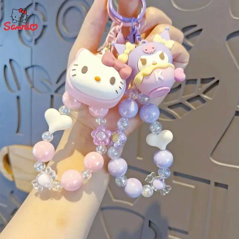 Аниме Sanrio Hello Kitty Kuromi брелок из бисера Cinnamoroll Melody мультяшная кукла кулон