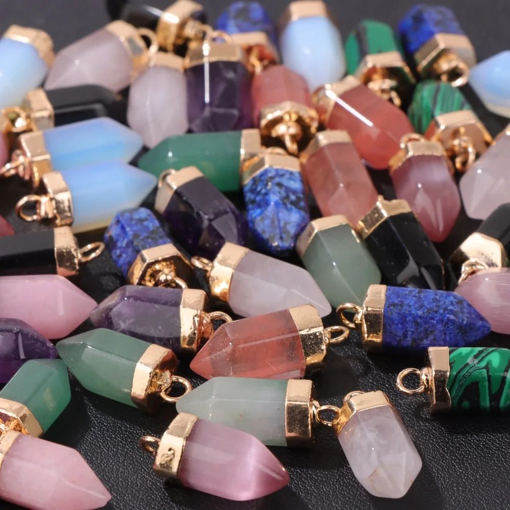 Подвеска из натурального камня в форме пули агат опал кошачий глаз рандомные