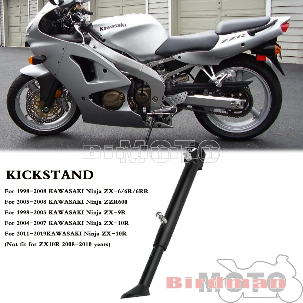 

Motorcycle CNC Aluminum Adjustable Kickstand Kick Stand Kit For For Kawasaki Ninja ZX-6 ZX-6R ZX-6RR 1998-2008 ZX-10R 2011-2019