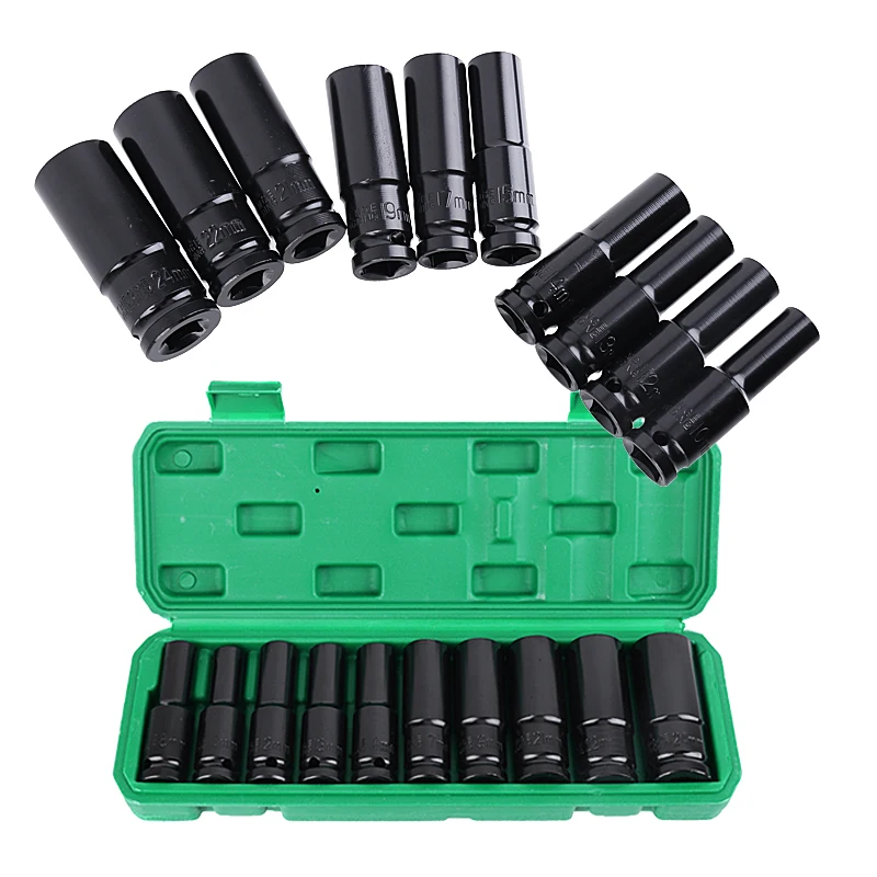 

Drive Wrench Kit 8-24mm Metric Socket Impact Steel Tool Set Socket Repair Electric Impact Cr-v 1/2 Hand For Set Socket