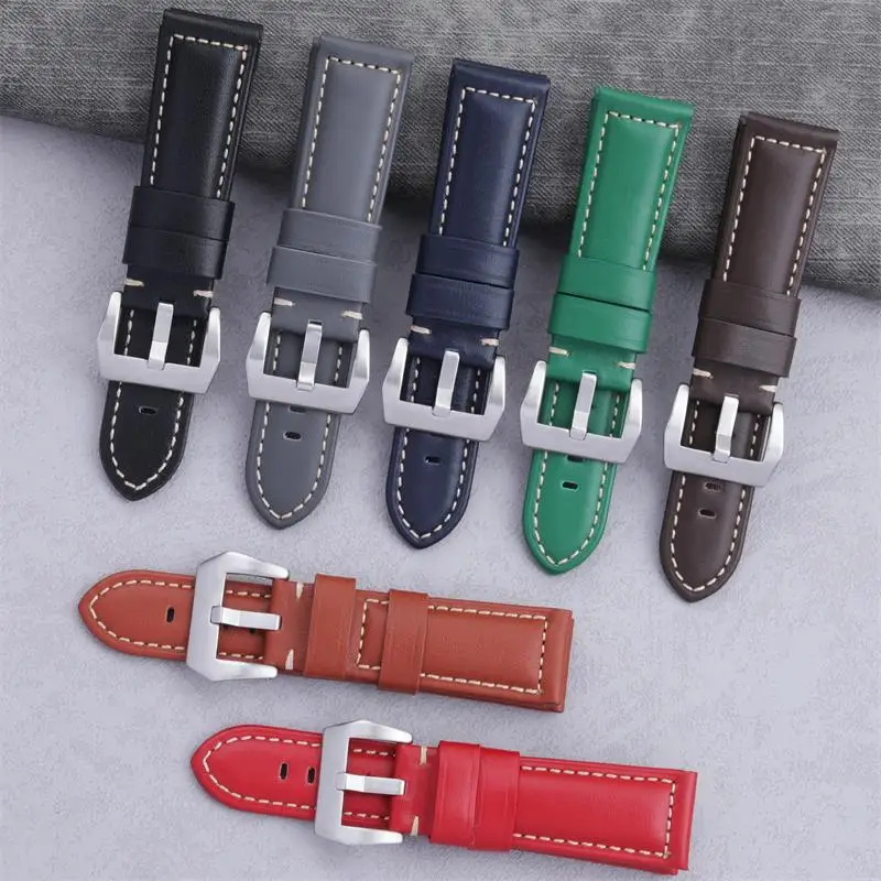 Ремешок BEFIA из натуральной кожи для Panerai мягкий плоский цветной винтажный браслет