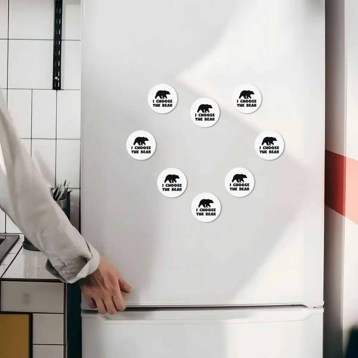 Акриловый магнит с медведем |