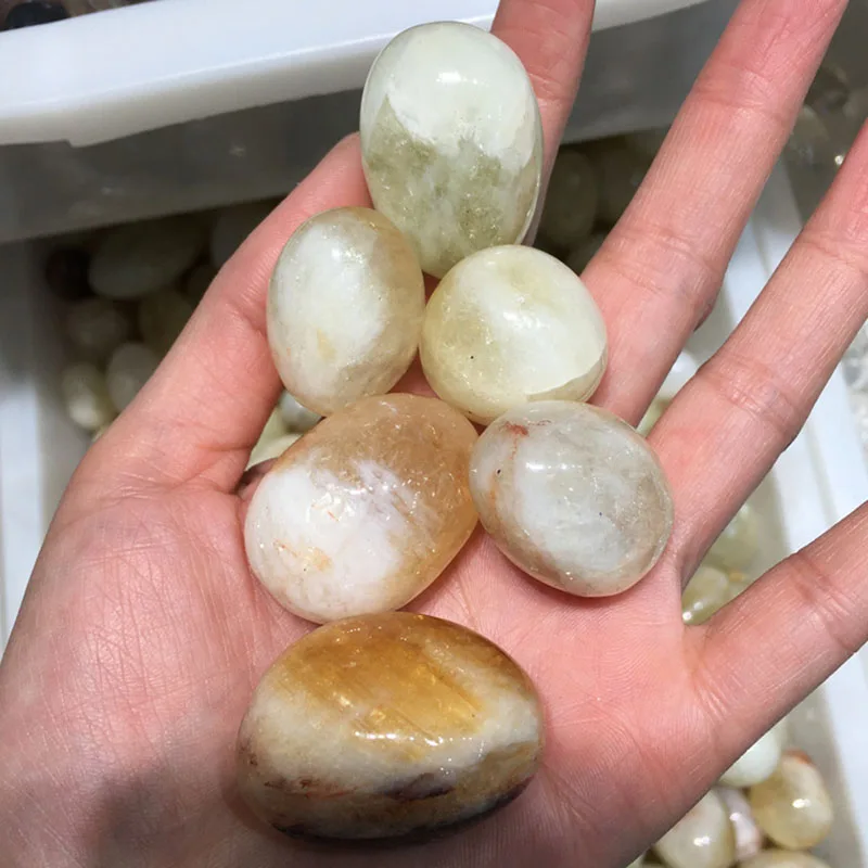 

Wholesale Natural Polished Quartz Gemstone Citrine Tumbled Stone For Reiki Healing And Decoration
