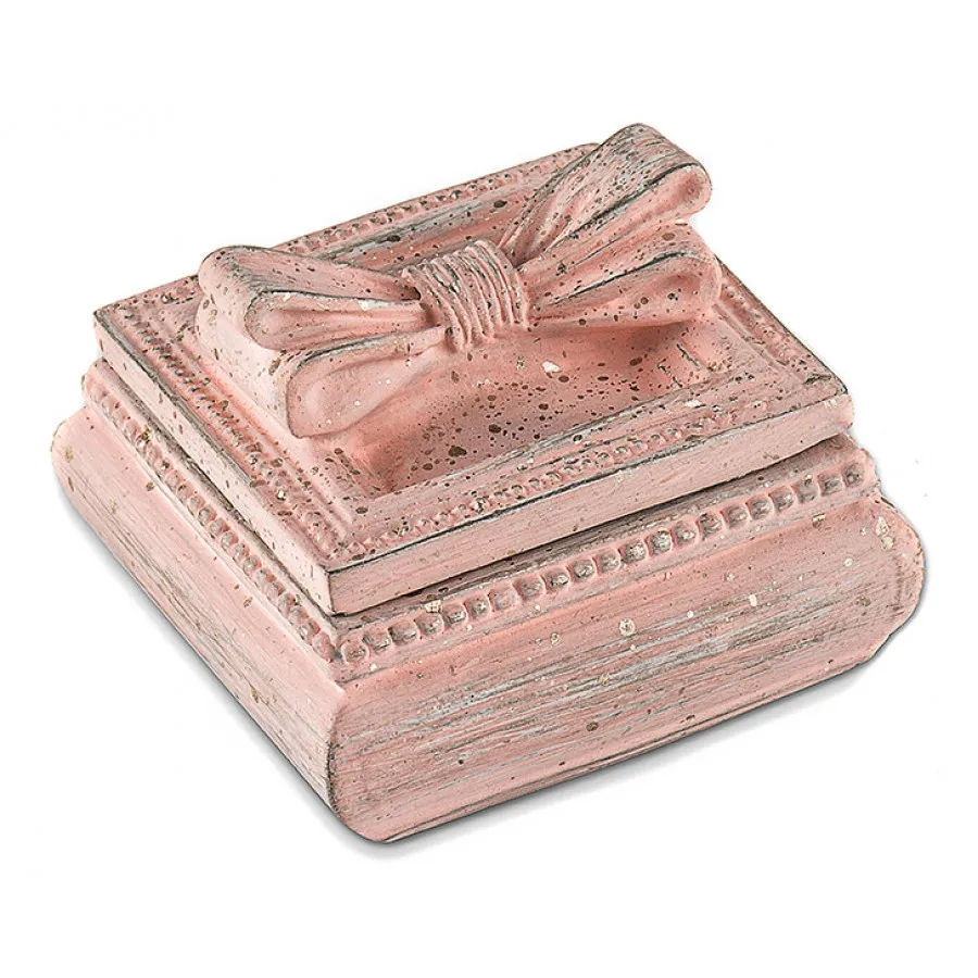 

Porio pink ribbon jewelry box 6x6