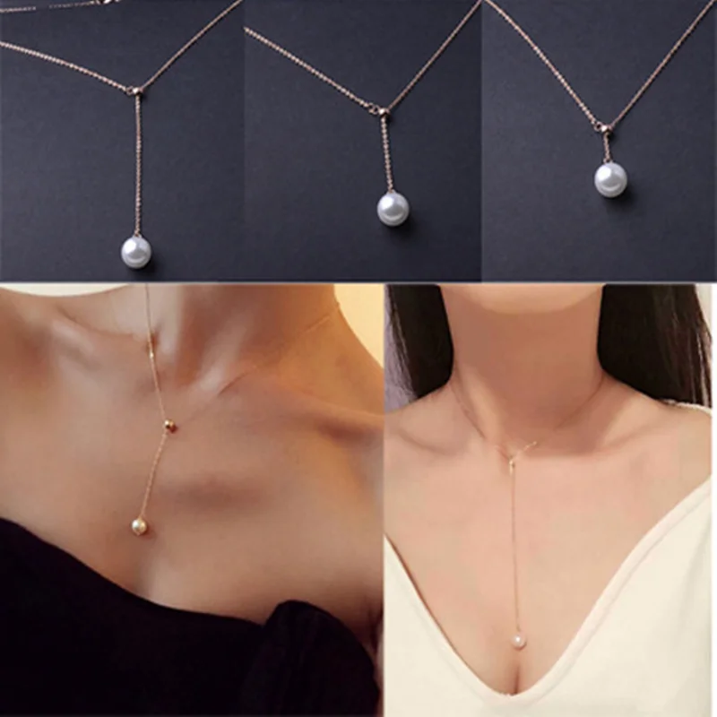 

2022 Summer New Necklace Korean Clavicle Necklace Adjustable Necklace Fashion Pearl Necklace Women's Clothes Gift Goth Jewelry