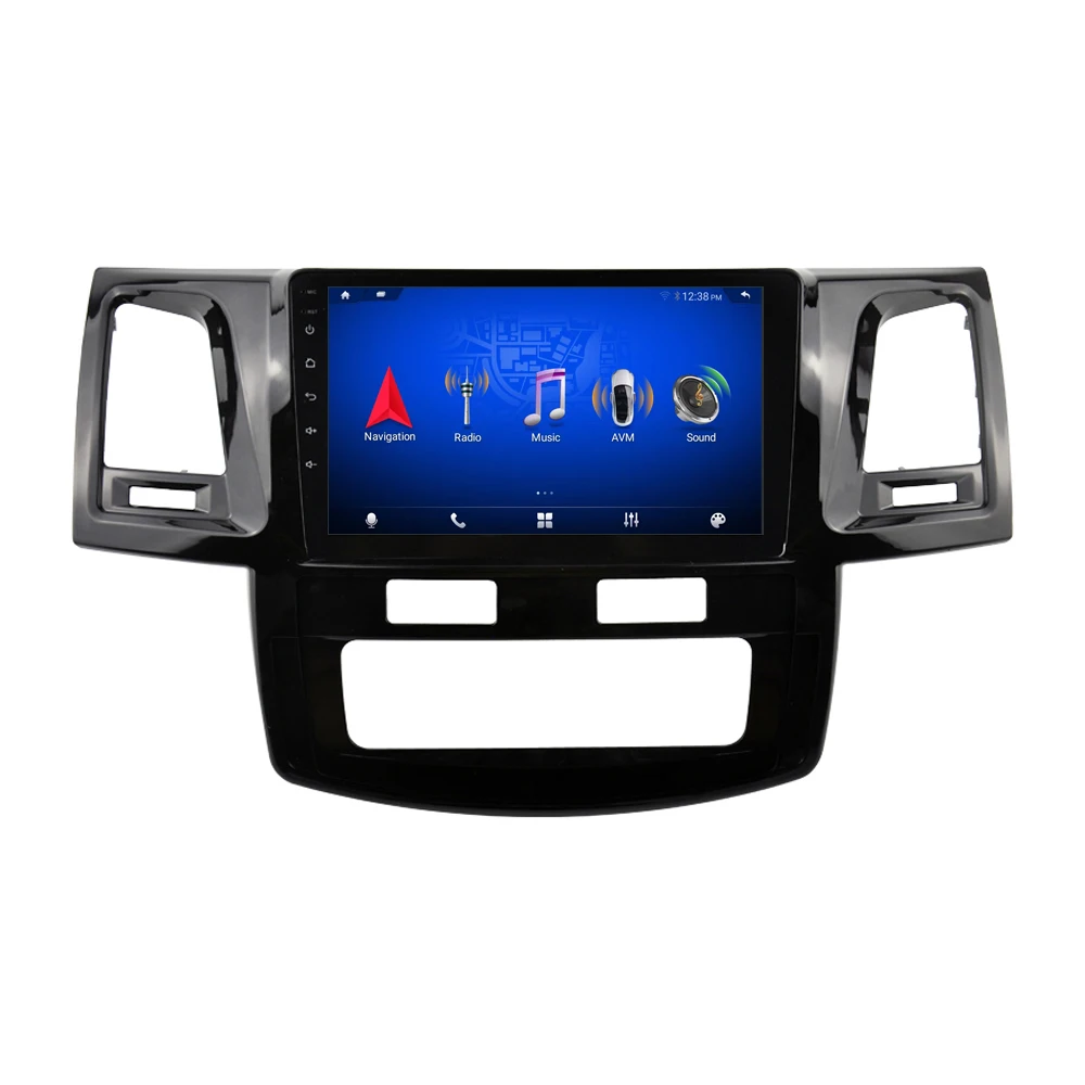 Android Car Radio Stereo 9 inch GPS Navigation For Toyota Hilux 2012 (Auto Air-Conditioner) Car Multimedia Player with Carplay