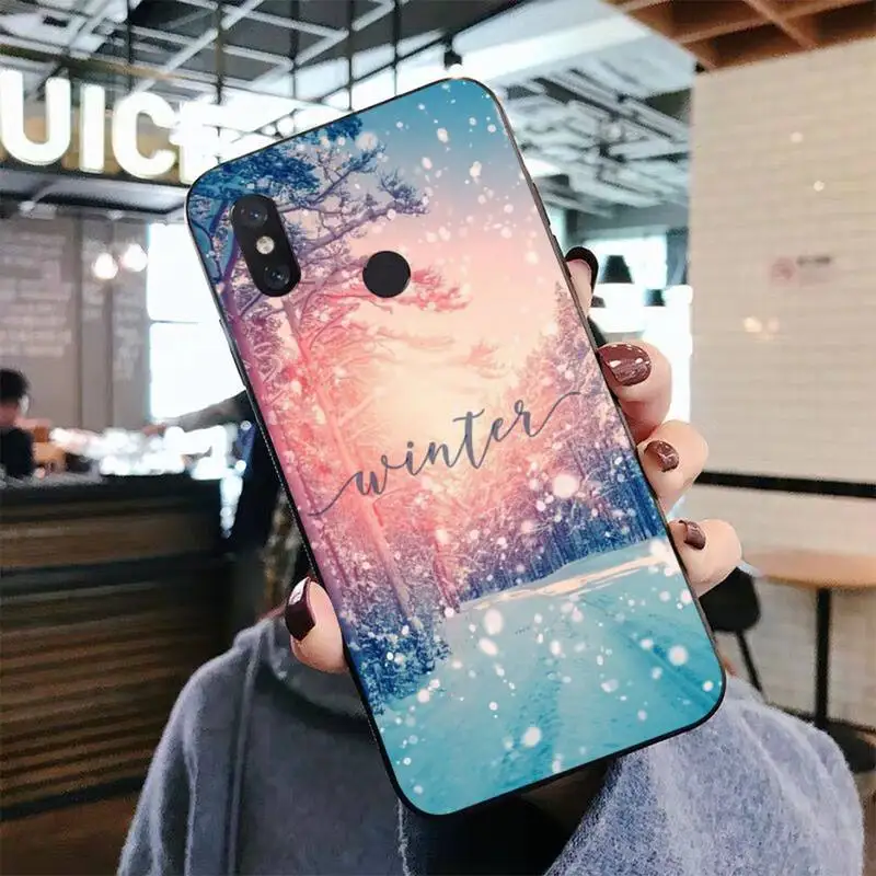 Чехол для телефона Зимний снег Xiaomi mi 5 6 8 9 10 lite pro SE Mix 2s 3 F1 Max2