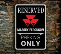 metal tin sign poster wall plaque 2022 newest massey ferguson parking sign metal sign vintage tin home wall decor