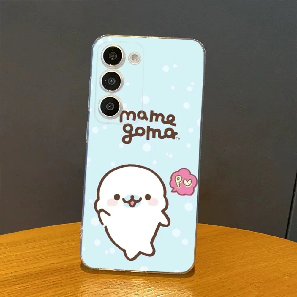 Kupu Mamegoma Cute Phone Case For Samsung Galaxy A71 70 52 51 40 31 A50 30S 21S Note20ultra Transparent Cover