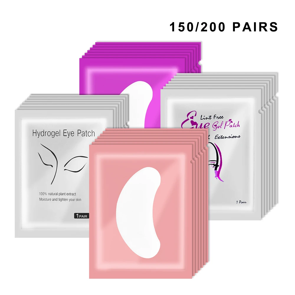 150/200Pairs Eyelash Extension Patch Hydrogel Patches Eyelash Extension Supplies Eye Patches Gel Under Eye Pads Patch Makeup