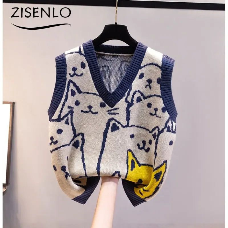 

Женский трикотажный свитер, Свободный пуловер с V-образным вырезом, Осень-зима 2022