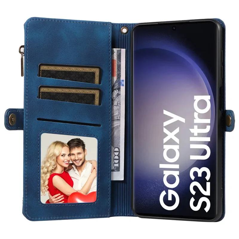 Чехол-книжка для Samsung Galaxy S24 S23 S22 S21 S20 FE Ultra Plus S10 S9