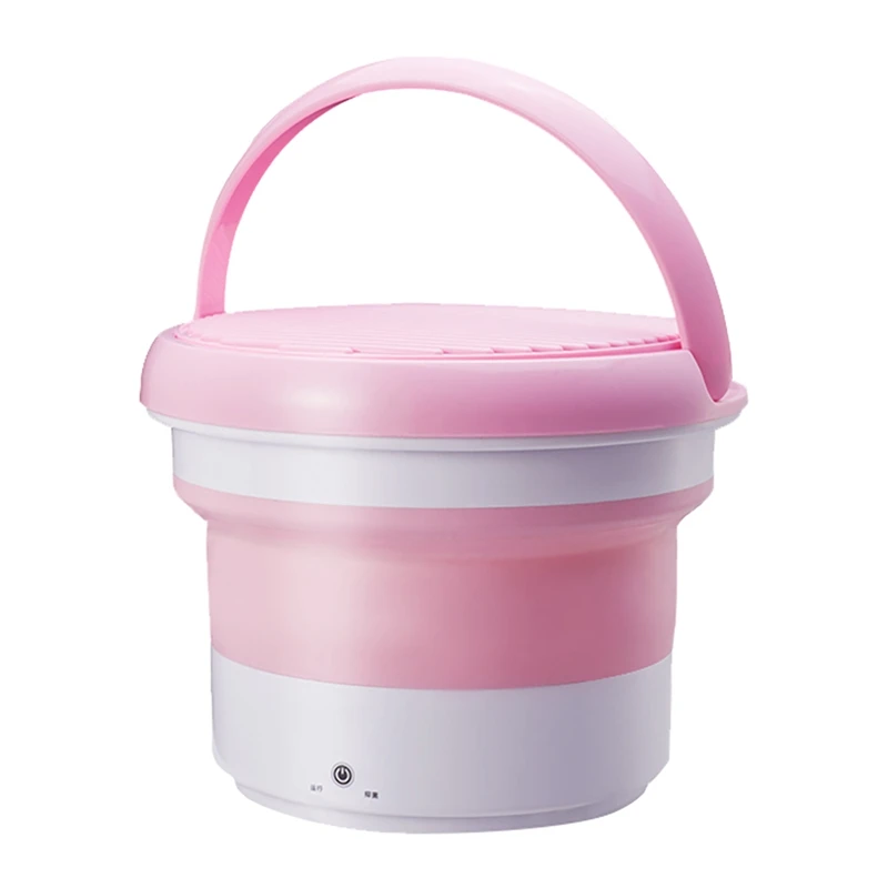 

Mini Folding Washing Machine Electric Touch Button Household Portable Washer Foldable Barrel Type For Travel US Plug