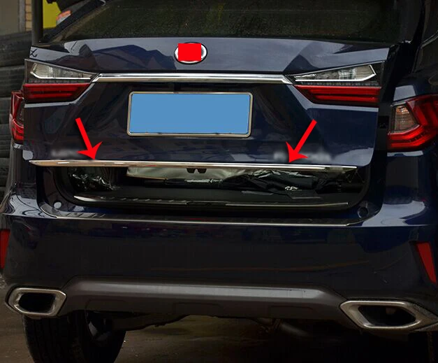 

Для Lexus RX Class RX350 RX405h 2016-2018 задняя крышка багажника из нержавеющей стали нижняя крышка отделка автомобильные аксессуары наклейки