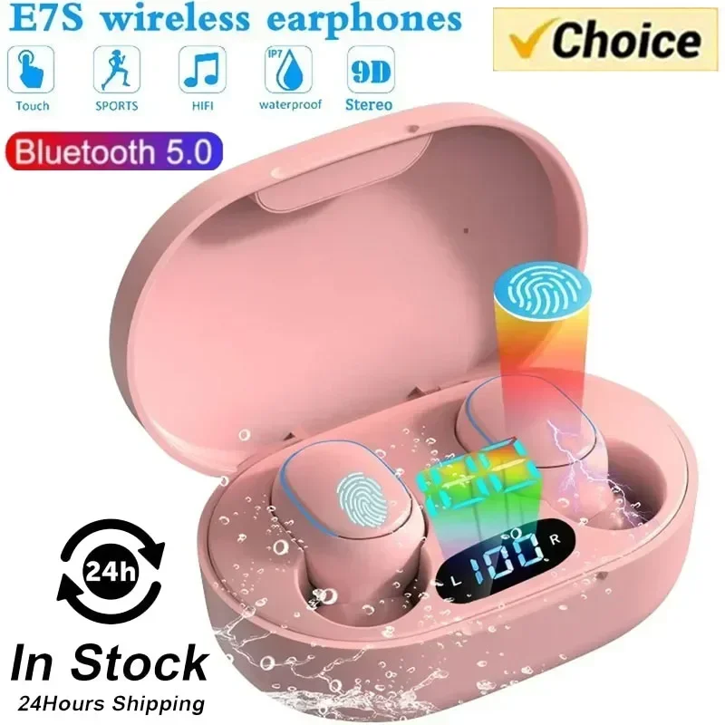 Беспроводные наушники E7S TWS Bluetooth-наушники с управлением водонепроницаемая