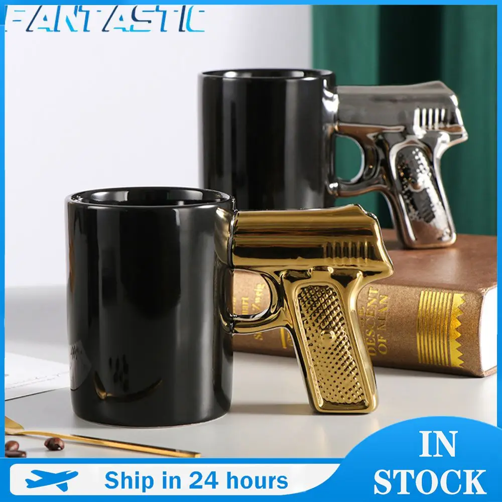 

Mug Cup Comfortable Grip Easy To Clean Ceramic Cup Safe And Healthy Creative Ceramic Coffee Cup Pistol Cup Glaze Mug