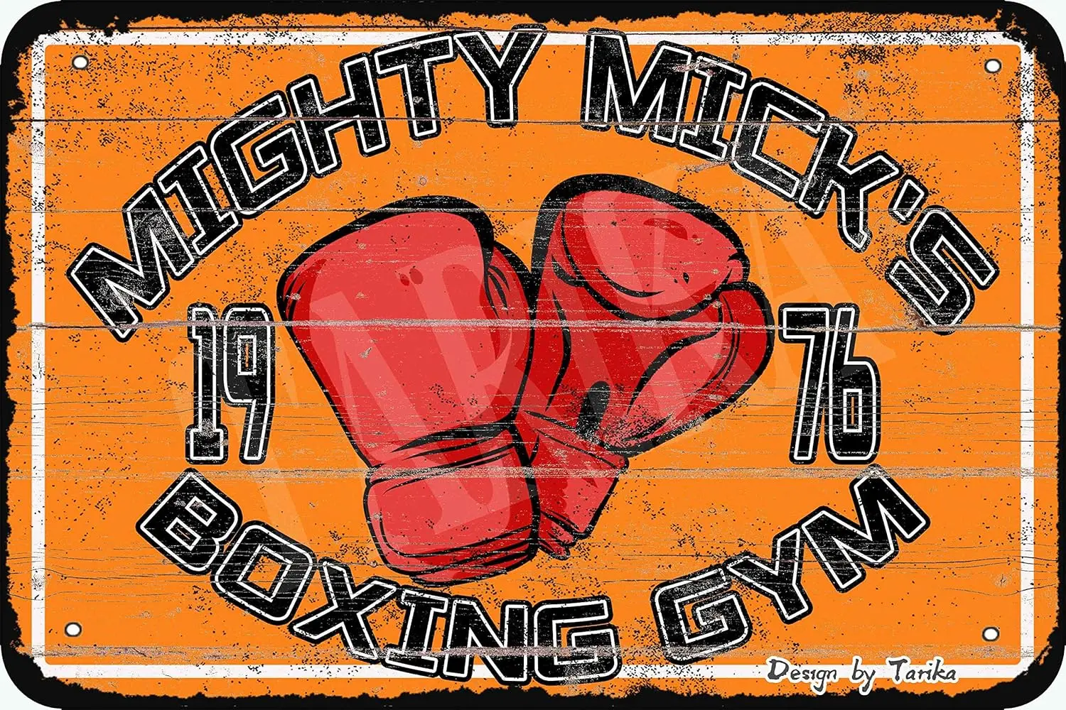 Tarika Mighty Mick's Boxing Gym 1976 винтажный вид 8X12 дюймов железное украшение табличка для