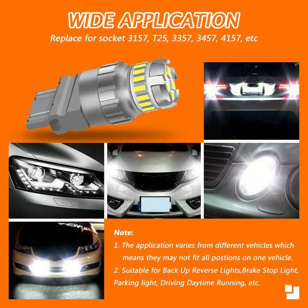 Светодиодные лампы Glofe 3157 3156 5 + 18Smd для стоп-сигналов заднего хода стояночного