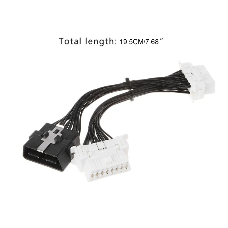 16-контактный удлинительный кабель OBD2 OBD 2 OBDii Splitter один мужской и два женских