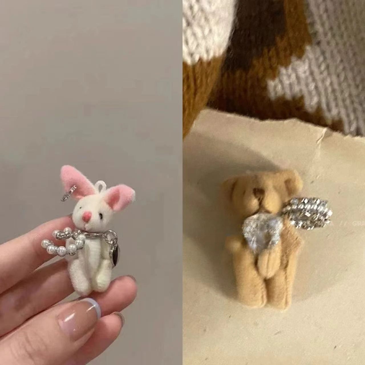 1 шт. в упаковке плюшевые зажимы для ушей с кроликом-медведем 2024 новые причудливые