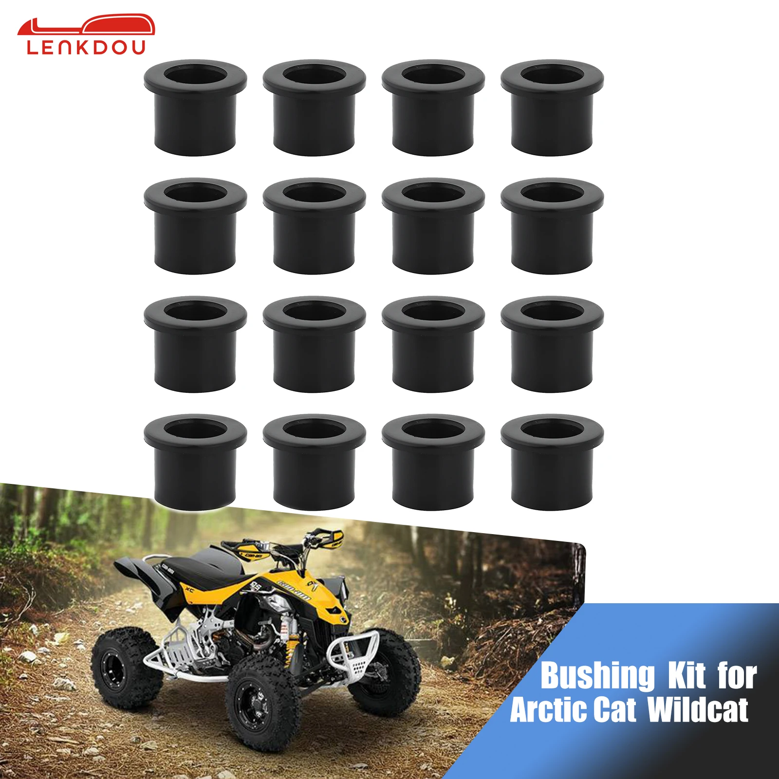 

Black Front Rear Suspension A-Arm Bushing Kit For Arctic Cat Wildcat 1000 GT Trail LTD XT EPS SE Lime 2012-2020 19 Accessories