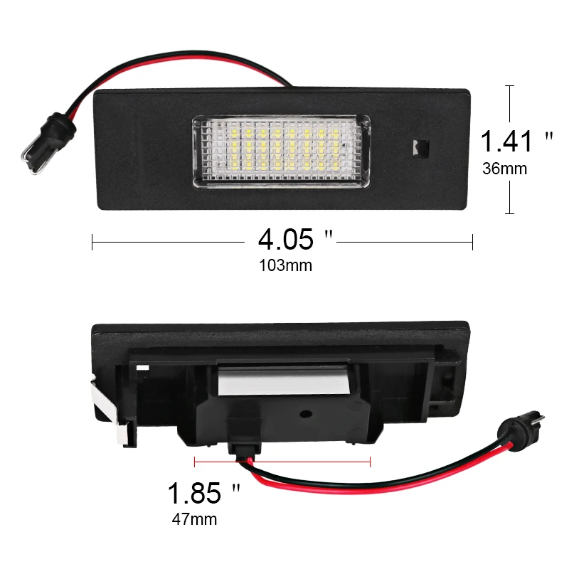 2 шт. лампа номерного знака 24 светодиода автомобильный свет Canbus без ошибок для BMW 1
