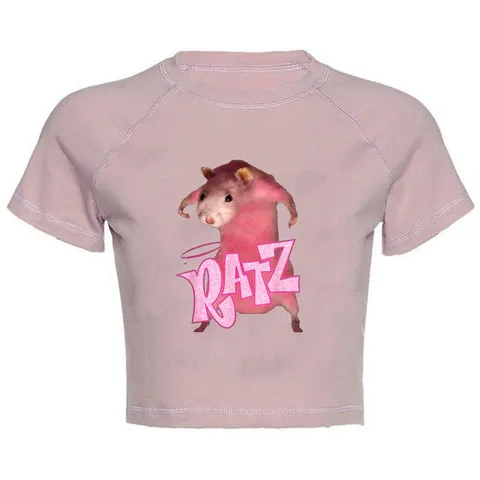 Y2K Женская одежда с розовой мышью, футболка с надписью, одежда, топы, облегающая летняя Готическая женская футболка с коротким рукавом, женская одежда