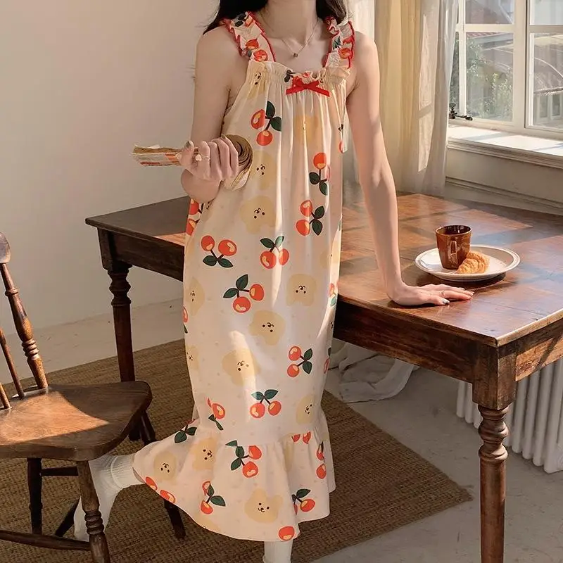 Luxurys Night Gowns For Women Cotton Sleepwear High Quality Underwear Female Nightdress Summer Sleep Wear Sexy Drees Womensexy