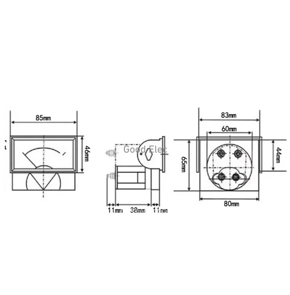 Voltímetro DC 69C17 100KV 100UA 200UA 300UA 500UAClass 2 5 85*46mm KW