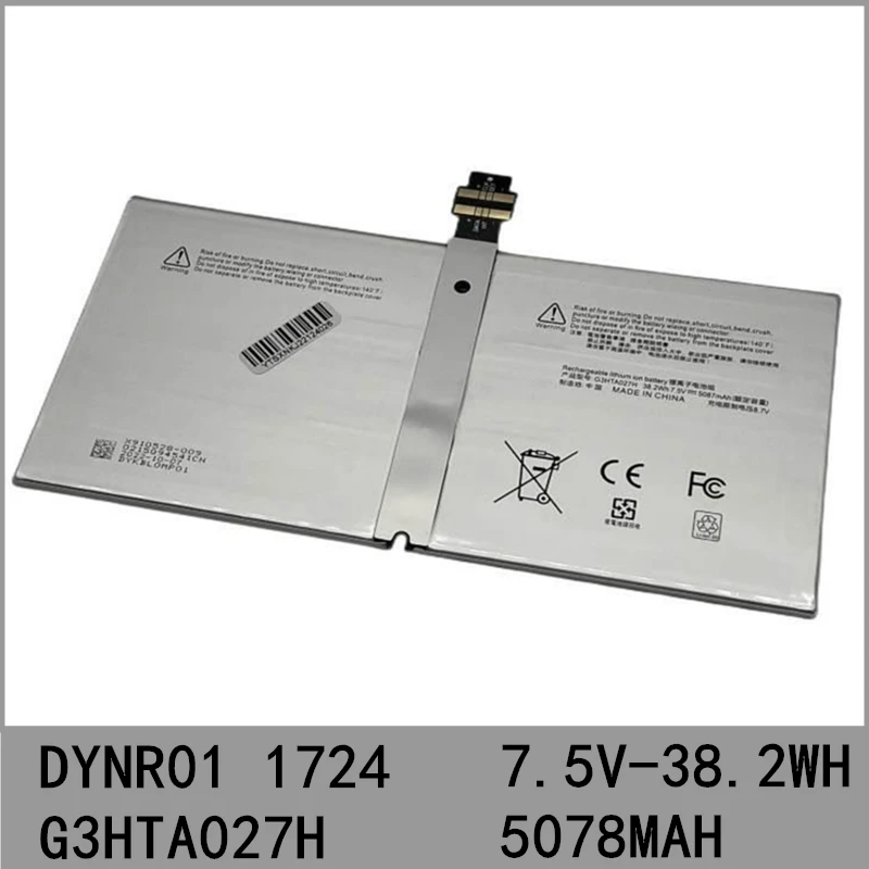 

G3HTA027H DYNR01 laptop battery for Microsoft Surface Pro 4172412.3 inch tablet 7.5V 38.2Wh/5087mAh