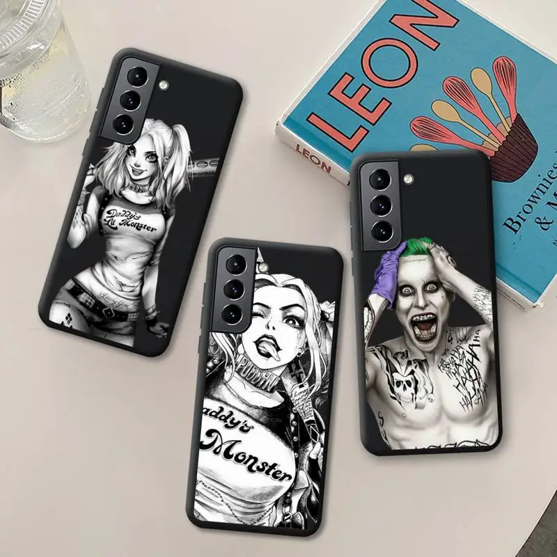 

Suicide Squad Harley Quinn Joker Phone Case for Samsung Galaxy S22 S21 Ultra S20 FE S9 Plus S10 5G lite 2020 Silicone Soft Cover