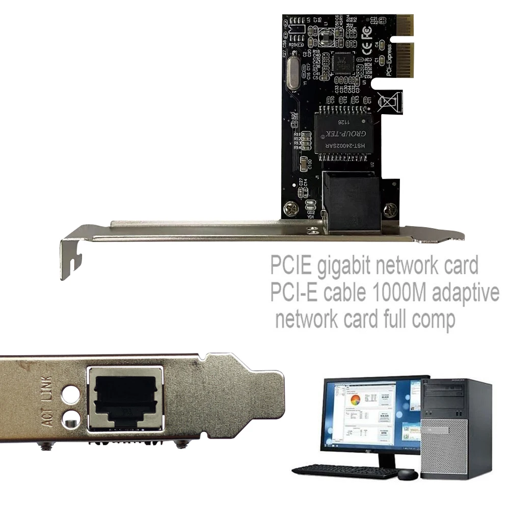 

Сетевая карта PCIe RJ45, 10/100 Мбит/с, Gigabit Ethernet PCI Express