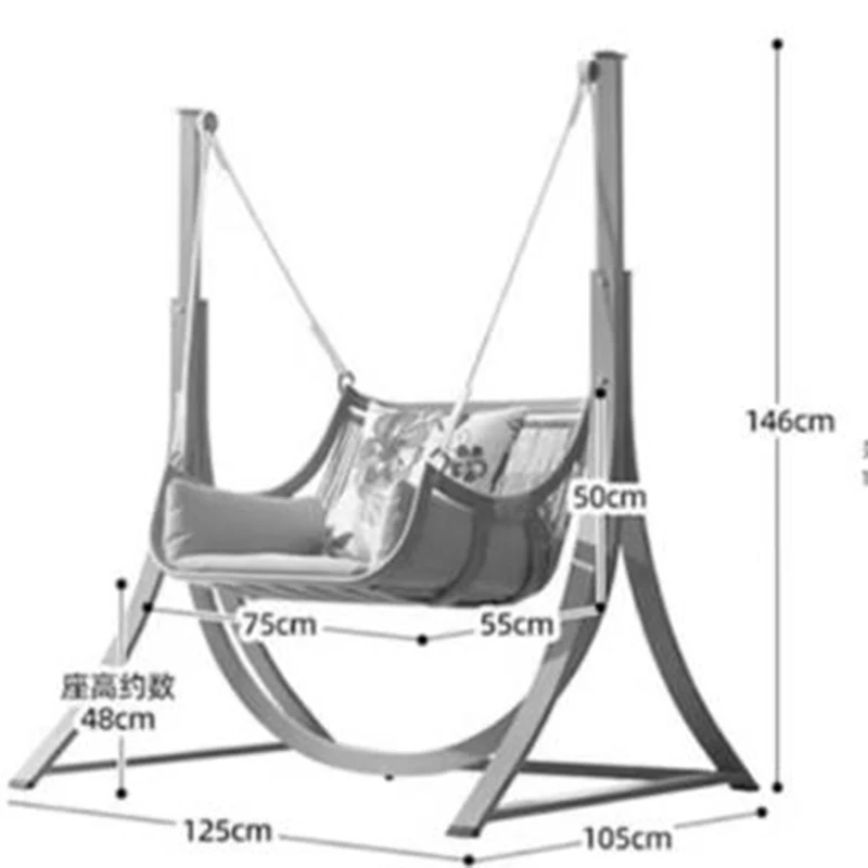 Роскошные Подвесные качели для патио Вибрирующая терраса шезлонг сада