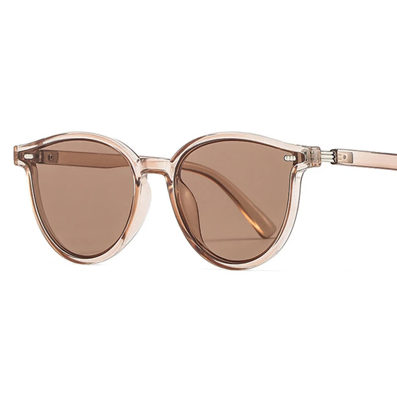 

Vintage Cat Eye Sunglasses Woman Fashion Brand Designer Sun Glasses Female Retro Black Rivet Round Shades Driver Gafas De Sol