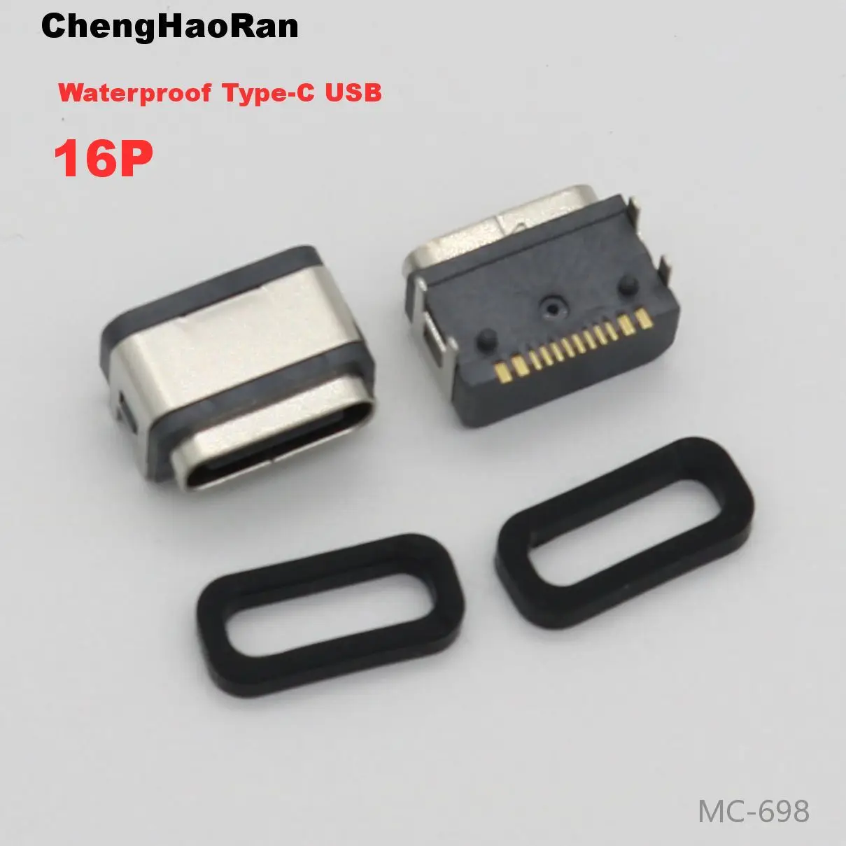 Фото 1-10 шт., водонепроницаемый штекер USB TYPE-C на 16 контактов №1