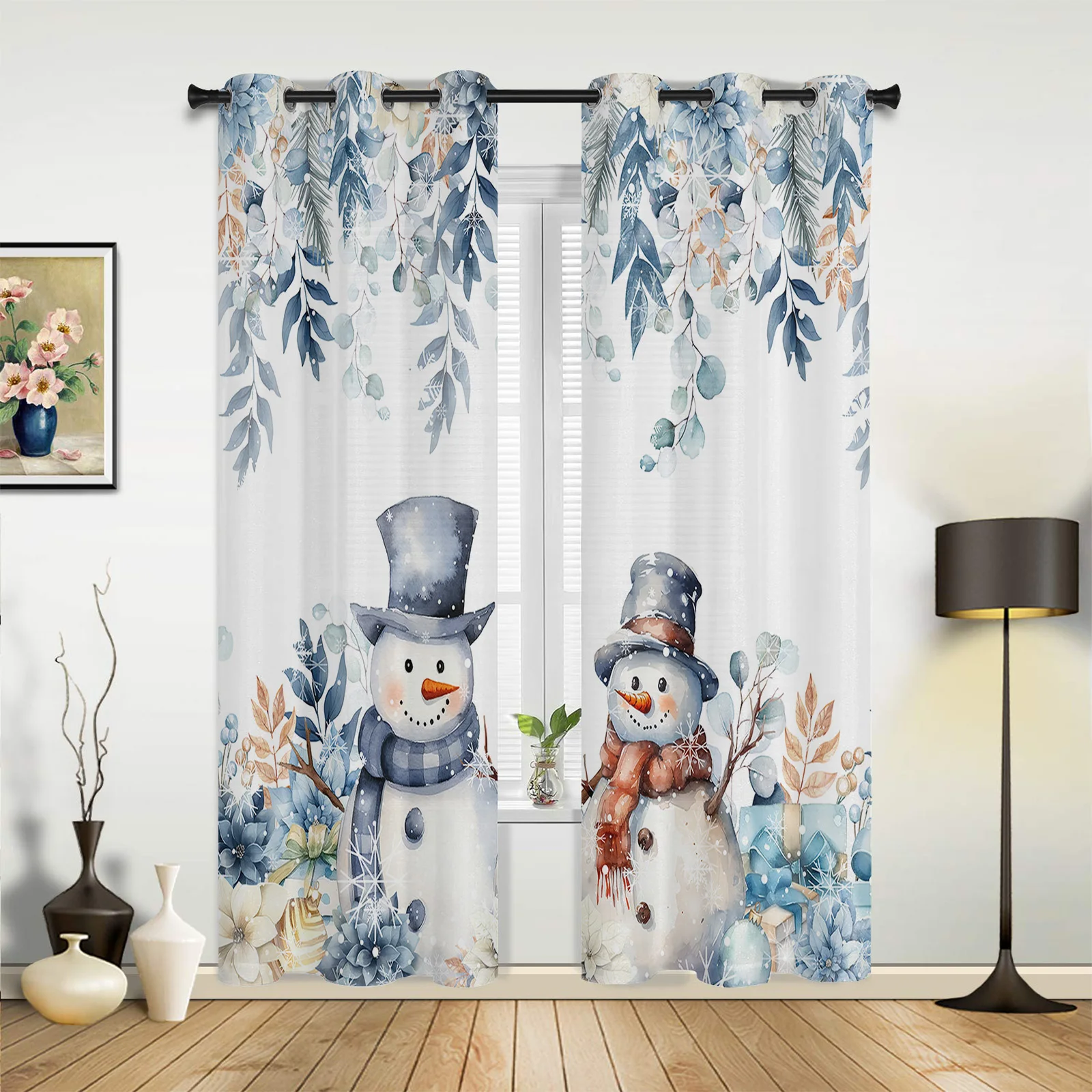 

Рождественские снежинки, пуансета, снеговик, оконные шторы, Декор для дома, спальни, кухни, аксессуары, рождественские подарки, Рождество